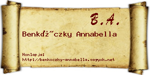Benkóczky Annabella névjegykártya